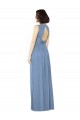 Open Keyhole Back Bateau Neck Chiffon Bridesmaid Dress Brisbane