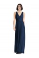 Cut Out Back Long Chiffon V-Neck Bridesmaid Dress Brisbane