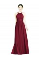 Halter Neck Open Back Draped Chiffon Bridesmaid Dress Brisbane