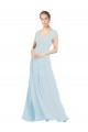 Chiffon Bridsmaids Dress with V-Neckline and Tie V Back Brisbane