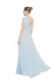 Chiffon Bridsmaids Dress with V-Neckline and Tie V Back Brisbane