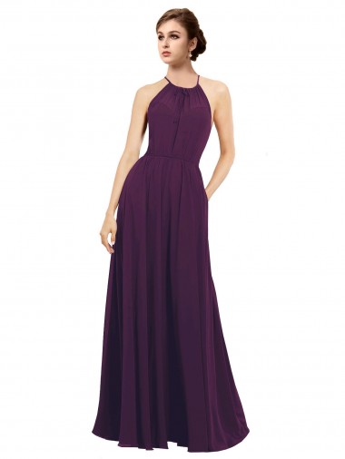 Elegant Chiffon Bridesmaids Dress with Softly Draped Bodice Brisbane
