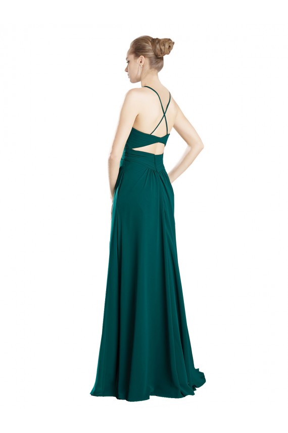 Sexy Chiffon Bridesmaid Dress with Deep V-Neckline Brisbane