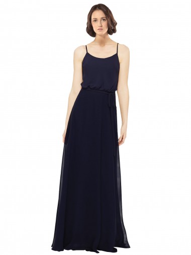 Chiffon Bridesmaids Dress with Scoop Neckline Brisbane