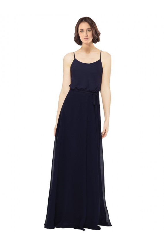Chiffon Bridesmaids Dress with Scoop Neckline Brisbane