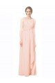 Full Length Chiffon Bridesmaid Dress with V-Front and Back Brisbane