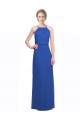 Long Chiffon Spaghetti Strap Bridesmaid Dress with Blouson Top Brisbane