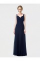 Long Chiffon Bridesmaid Dress with Sweetheart Neckline and Shoulder Straps Brisbane