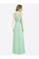 Long Chiffon Bridesmaid Dress with a Sweetheart Neckline and Pleated Shoulder Straps Brisbane