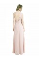 Full Length Chiffon Bridesmaid Dress with One Wide Shoulder Strap Brisbane