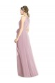Shirred Halter Neck Long Chiffon Bridesmaid Dress Brisbane