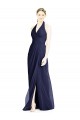 V-Neck Halter Chiffon Bridesmaid Dress with Side Front Slit Brisbane