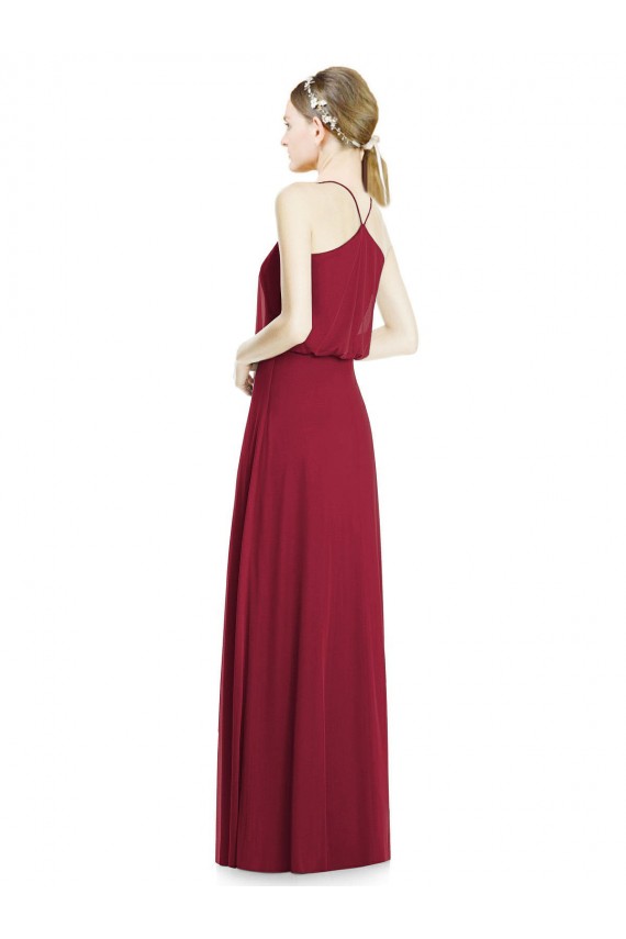 Full Length V-Neck A-Line Chiffon Boho Bridesmaid Dress Brisbane