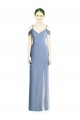 Draped Cold Shoulder Sweetheart Long Chiffon Formal Bridesmaid Dress Brisbane