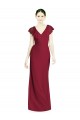V-Neck V-Back Long Chiffon Bridesmaid Dress Brisbane