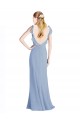 Fluted Chiffon Wrap Bridesmaid Dress with Ruffles V-Neck Brisbane
