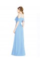 Halter Frill Cold Shoulder A-Line Chiffon Bridesmaid Dress Brisbane