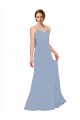 Cowl Back Long Chiffon Slip Bridesmaid Dress with Straps Brisbane