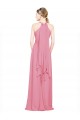 Halter Neck Keyhole A-Line Chiffon Bridesmaid Dress Brisbane