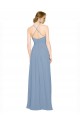 Pleated Halter Neckline A-Line Chiffon Bridesmaid with Criss Cross Back Brisbane