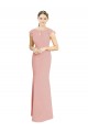 Chiffon Cap Sleeves Long Bridesmaid Dress with Keyhole Brisbane
