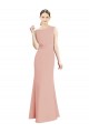 Full Length Long Chiffon Bridesmaid Dress with Pleated Lace Waist Brisbane