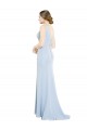 Full Length Chiffon Bridesmaid Dress with Sparkly Neckline and Belt Brisbane