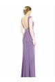 Long Chiffon Bridesmaid Dress with Boat Neckline and Keyhole Brisbane