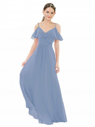 Pleated One Shoulder A-Line Chiffon Bridesmaid Dress Brisbane