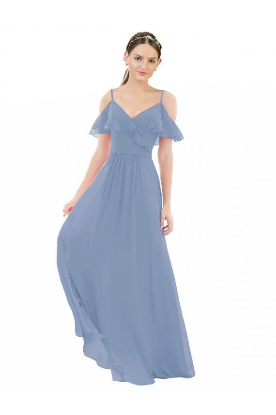 Pleated One Shoulder A-Line Chiffon Bridesmaid Dress Brisbane