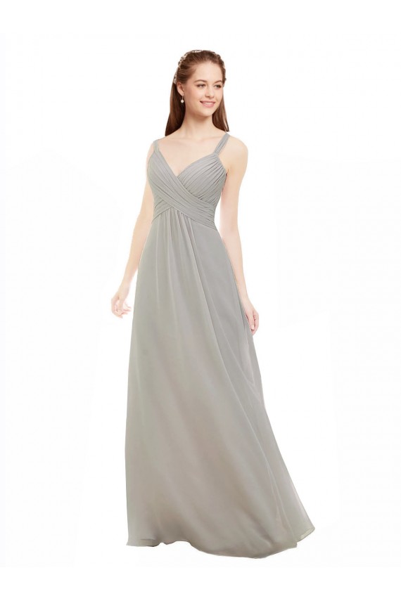 Chiffon Bridesmaid Dress with Ruched Draped Bodice Brisbane