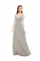 Chiffon Bridesmaid Dress with Ruched Draped Bodice Brisbane