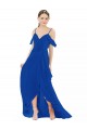High Low Boho Bridesmaid Dress with Cold Shoulder Sleeves Brisbane