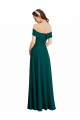 Classic Off the Shoulder Chiffon Bridesmaid Dress with Cap Sleeves Brisbane