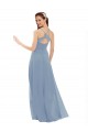 Sexy Chiffon Bridesmaid Dress with V-Neck Lace Bodice Brisbane