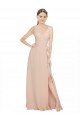 Chiffon Bridesmaids Dress with Matching Chiffon Tie Sash Brisbane