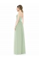 Strapless Draped Bodice Maxi Bridesmaid Dress with Front Slits Brisbane