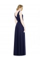 Cowl Neck Deep V-Back Chiffon Bridesmaid Dress with Side Front Slits Brisbane