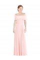 Off the Shoulder Long Bridesmaid Dress With Ruffle Overlay Brisbane