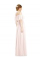 Off the Shoulder Long Bridesmaid Dress With Ruffle Overlay Brisbane