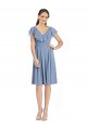 Cocktail Length V-Neck V-Back Short Chiffon Bridesmaid Dress Brisbane