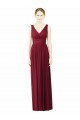 V-Neck Full-Length Sleeveless Low Back Chiffon Bridesmaid Dress Brisbane