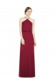 Sleek Halter Neck A-Line Chiffon Bridesmaid Dress Brisbane