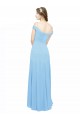 Off the Shoulder Bateau Neck Chiffon Bridesmaid Dress with Straps Brisbane