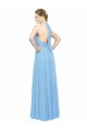 Keyhole Front Sheath Chiffon Bridesmaid Dress with Open Tie Back Brisbane