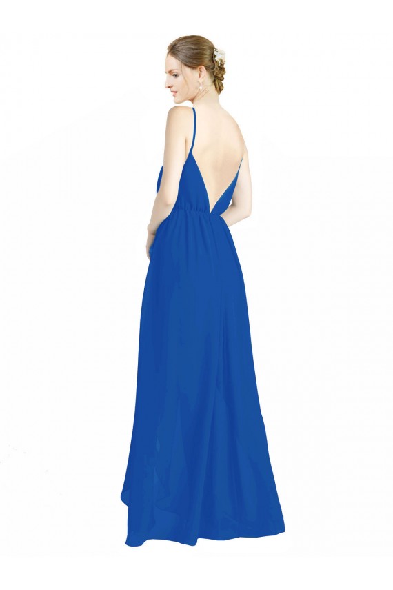 Sleeveless Surplice Chiffon Bridesmaid Dress with Spaghetti Straps Brisbane