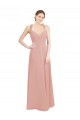 Ruched Sweetheart Halter Neckline Chiffon Bridesmaid Dress with Tie Open Back Brisbane