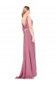 Long Slim Chiffon Bridesmaid Dress / Prom Dress with Beaded Waist Brisbane
