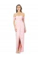 High Low Off the Shoulder Strapless Ruched Chiffon Bridesmaid Dress Brisbane