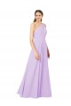 Grecian Inspired Simple One Shoulder Chiffon Formal Bridesmaid Dress with Ruching Brisbane